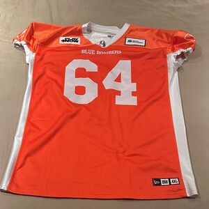 Autographed, warm-up worn Liam Dobson Blue Bombers Truth & Reconciliation Jersey